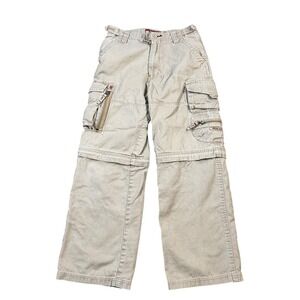 VTG PACO Jeans‎ Sz 12 Cargo Loose Y2K Kids Baggy Skater Jeans Convertible